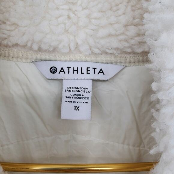 Athleta Cozy Day Hybrid Coat Long Sherpa Jacket Women's Plus Size 1X - Picture 12 of 12